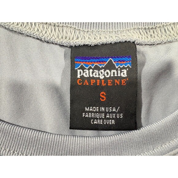 Patagonia Shirt Womens Gray CAPILENE Crew Lightweight Poly Stretch Sz S USA - Picture 5 of 10
